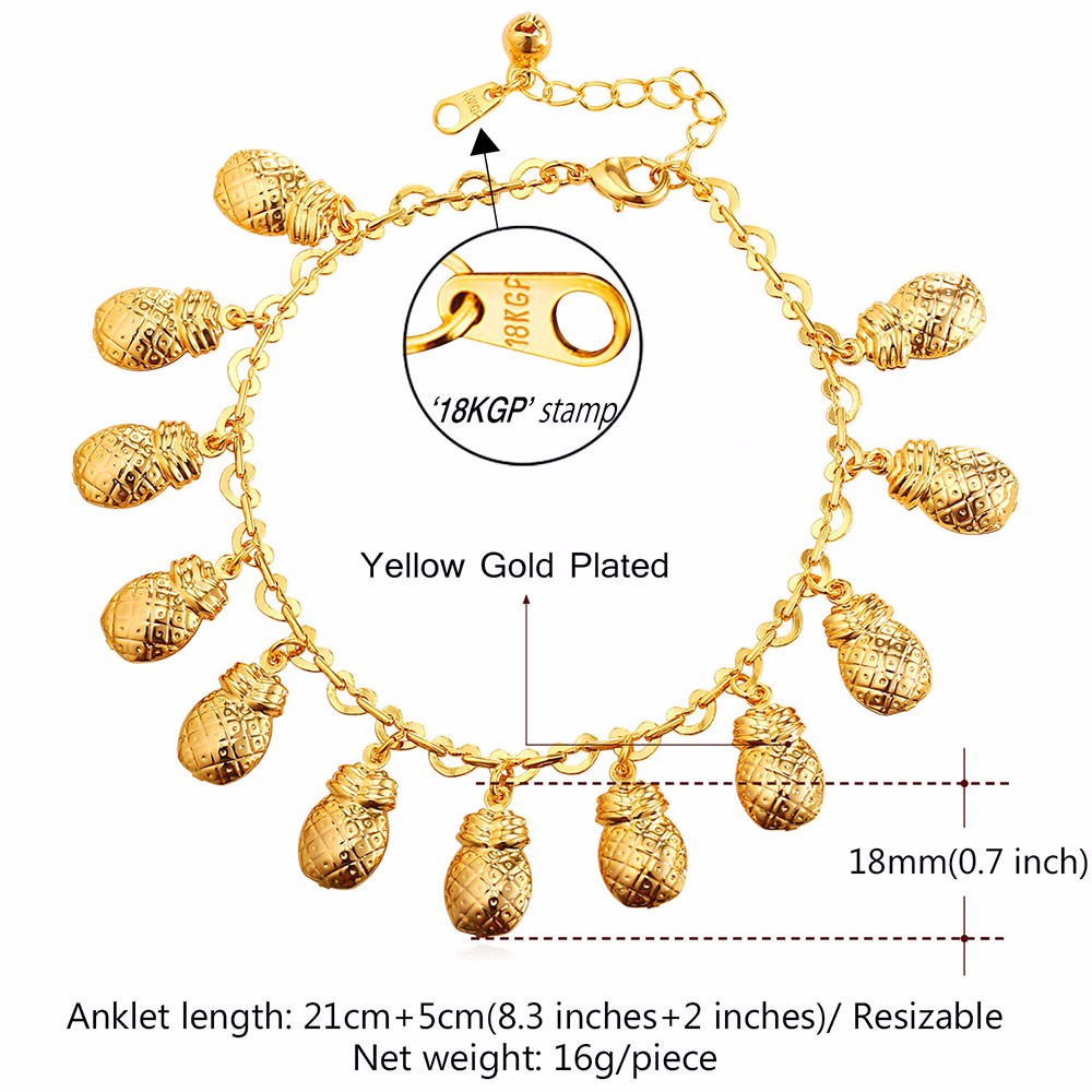 Ankh Tobillo Cadena Pulsera Cadena de Doble Grano De Playa De Verano egipcia de la vida
