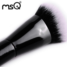 Brand MSQ Round Angled Foundation Brush Black Fiber Hair Cosmetic Brush Wood Handle Professional Product Single