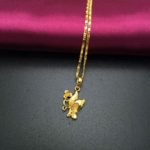 Wholesale Free shipping 24k gold Butterfly pendant necklace Fashion necklace necklace&pendant  fashion men’s jewlery  A188
