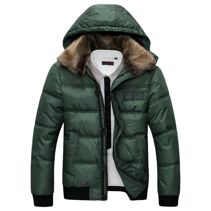 Men Down Coat Men's Coat Winter Overcoat Outwear Winter jacket Hooded Thick Fur Outdoor Free shipping Y1010-80D
