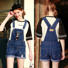 Han edition cowboy film straps shorts female fashion sweet show thin jumpsuits hot pants natsushio joker