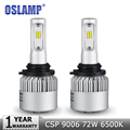 Oslamp 72W pair 9006 HB4 Car Led Headlight Bulb CREE CSP Chips Cold White 6500K 8000lm