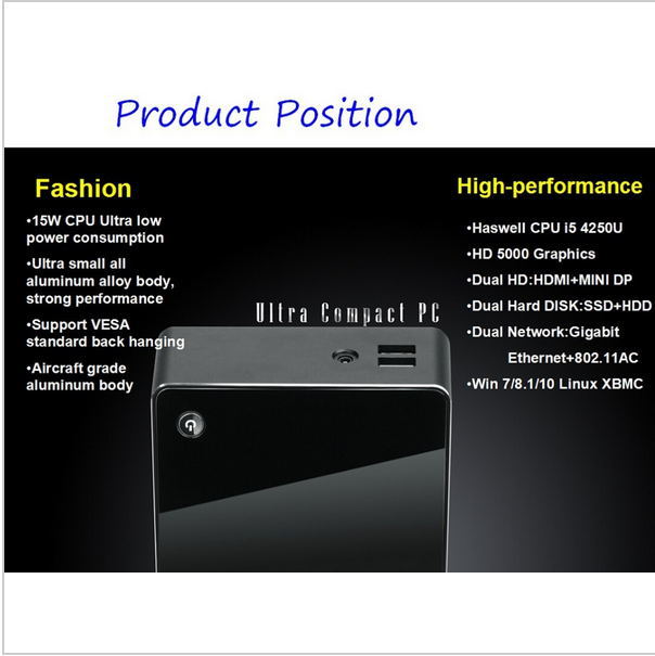 Eglobal HaswellMini - Barebone i3 i5 i7   Intel i5 4250U HTPC HDGraphics 5000 - -hdmi  Lan