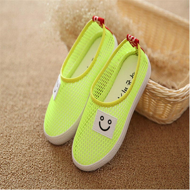  2015 New Summer Shoes Casual Shoes For Boys And Girls Korean Version With Smiley Face Fisherman Mesh Shoes Children\'s Sandals