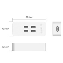 New DCV 4U WH 4 Ports Mini Smart charger 30W Desktop Charger White