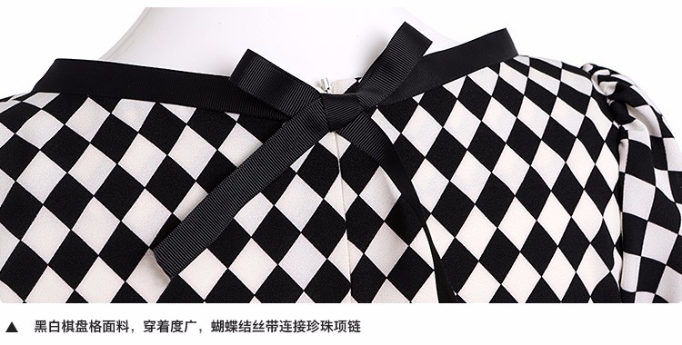 New Arrival 2015 Mother and Daughter Dresses Classic Plaid White and Black Casual Summer Dress (11)