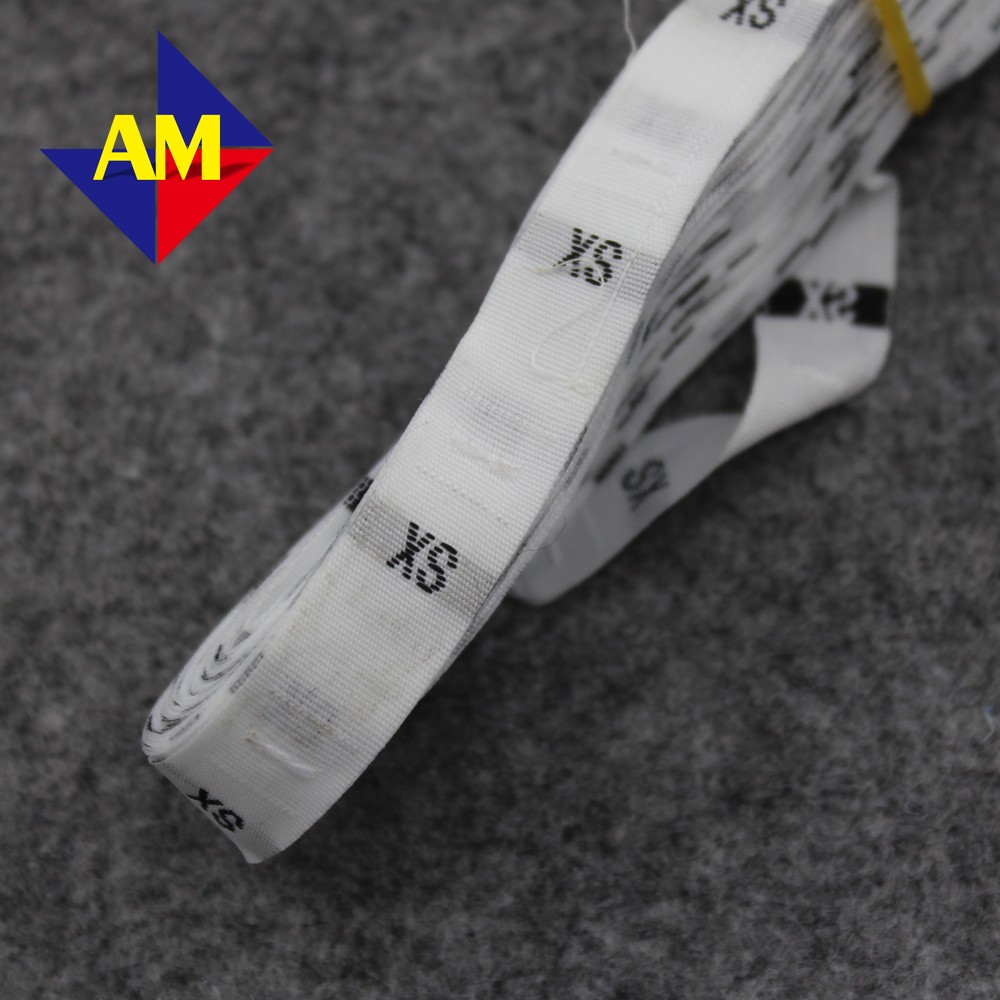 Description Picture 4 of itemWholesale Rolled White Size Number Labels For Clothing Sewing Woven Size Tags For Number Garment Label For Clothes Size S/M/L/Xl