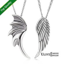 2015 Feather Pendant Jewelry Necklace Feather Trendy Necklaces 925 Sterling Silver Valentine s Day Gift Couple