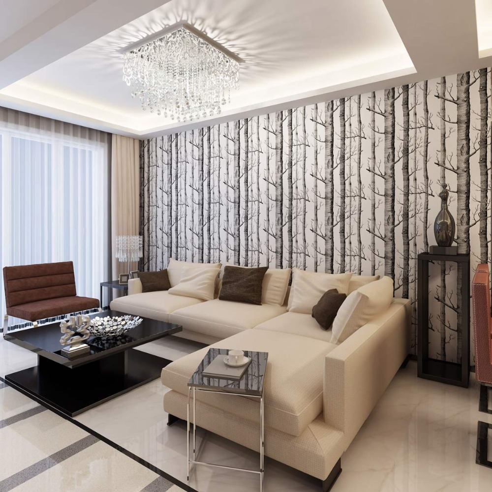 Berk patroon niet geweven woods behang roll moderne designer ...
