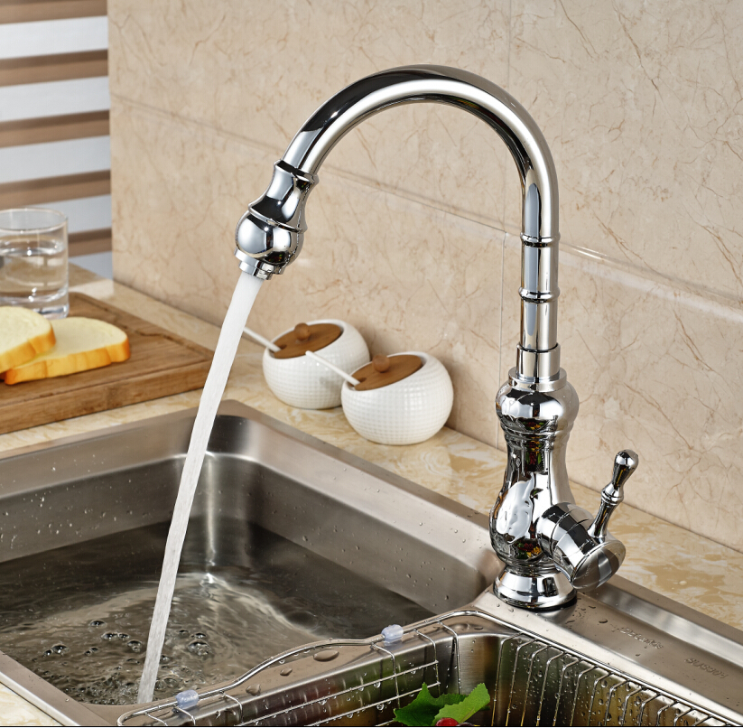 Buy Brass Kitchen Faucet Copper for Cold and Hot Water