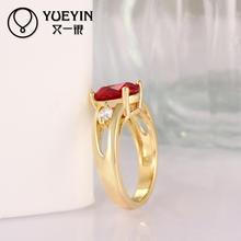Vintage Jewelry Engagement Rings For Women Newest Beaded Rings Wedding Crystal Ruby Jewelry 18k Gold Plated