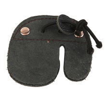 Cow Leather Archery Finger Guard Protection Pad Glove Tab Bow Shooting New