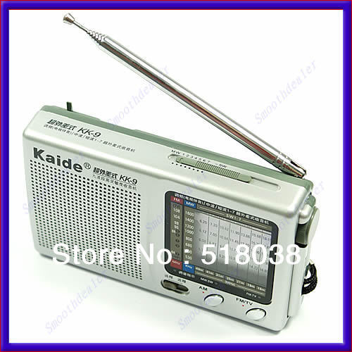  S72Free Shipping Pocket Radio Superheterodyne KK9 TV FM AM SW17 Receiver