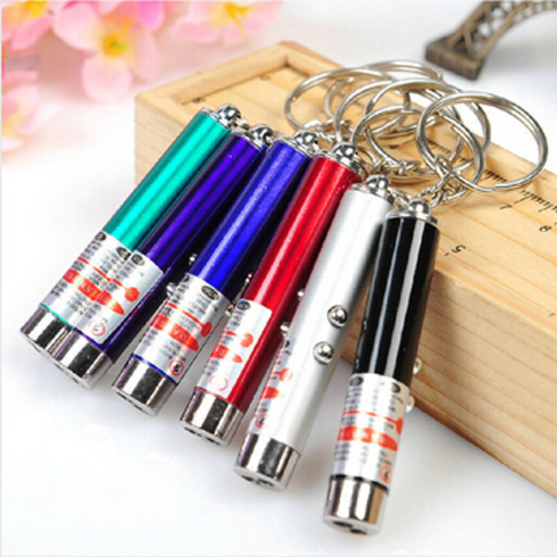 2 in 1 USB Rechargeable Mini Red Laser Pointer Pen With White LED Pet Light**