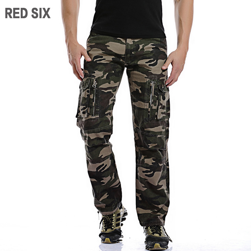 red cargo trousers mens