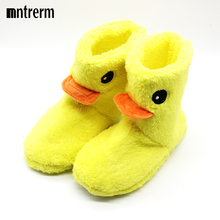 The New Big Yellow Duck Cute Cotton slippers Women Winter Warm Home Cotton-padded Shoes Winter Soft bottom Indoor Plush Slippers