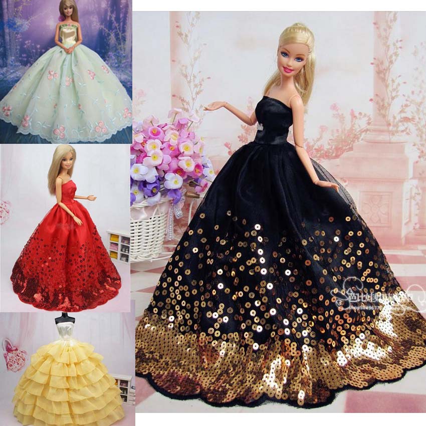 Aliexpress.com : Buy free shipping new year christmas gift luxurious wedding dress for barbie