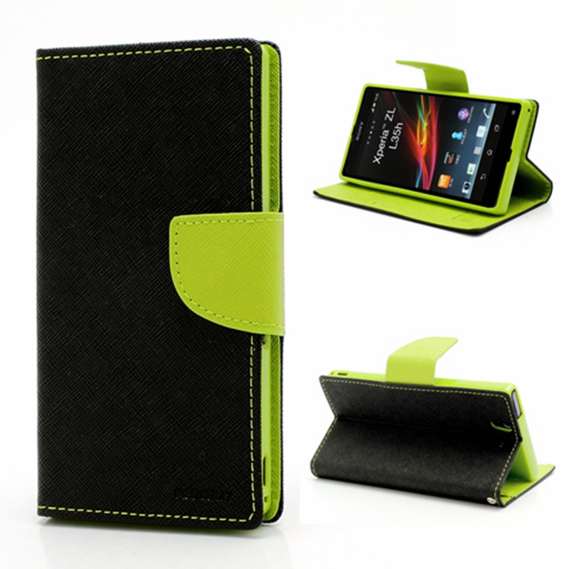 מוצר mercury fancy diary leather credit card wallet flip cover for sony xperia z l36h z1 מוצר mercury fancy diary leather credit card wallet flip cover for sony xperia z l36h z1