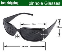 Black Vision Care Pin hole Eyeglasses pinhole Glasses Eye Exercise Eyesight Improve plastic Unisex