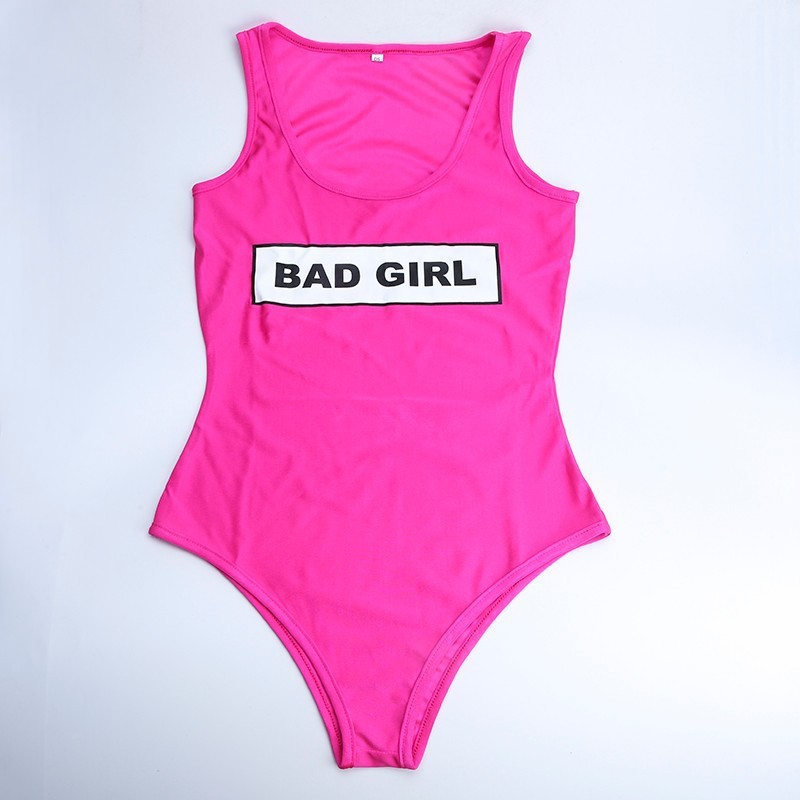 2015 New Bad Girl Swimsuits one piece Red Sexy One Piece Swim suits High Cut One Piece Bathing Suit High Quality Swimwear S-LAF