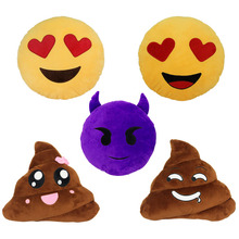 2016 Горячие 32 Стили Мягкая Emoji Подушка Корма Смайлик Смайлик Подушки Желтый Круглый Диван Подушку Чучела Плюшевые Игрушки Детские Куклы