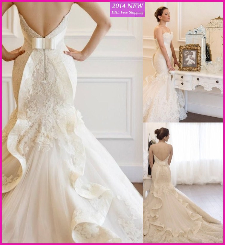 Vestido-De-Noiva-2015-New-Mermaid-Wedding-Dresses-Lace-Bride-Dress ...