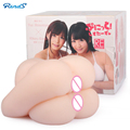 RENDS japan twin sister double vinga BIG ass reverse mold real TPR sex dolls love doll