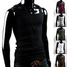 Hot Cool Men’s Summer Solid Cotton Shawl Collar Slim Muscle Vest Fit Sexy Stylish Fashion Sleeveless Broadcloth Tank Tops Shirt