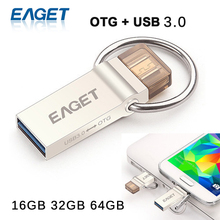 EAGET V90 16GB 32GB 64GB USB Flash Drive Encryption USB 3.0 OTG Smartphone Pen Drive Metal Material USB Stick for Tablet PC