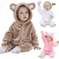 new 2016 autumn spring clothes baby romper warm clothing newborn coral fleece baby girls boys clothes