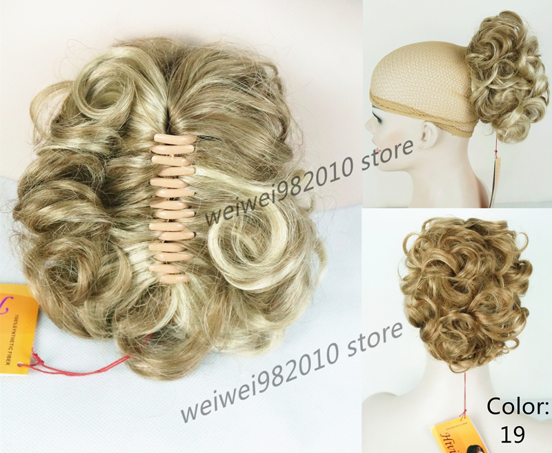 Curly Claw Hair Ponytail Clip on Short Ponytails Extension 45 colors selectable Free shipping