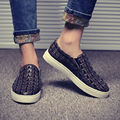 2016 Spring Autumn Men Crocodile Pattern Casual Leather Shoes Men Fashion Big Size Low Top Daily