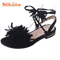 Siketu Elegance New Women Sandals New Hot Fashion Summer Office Low Heel Casual Lace Up Shoes