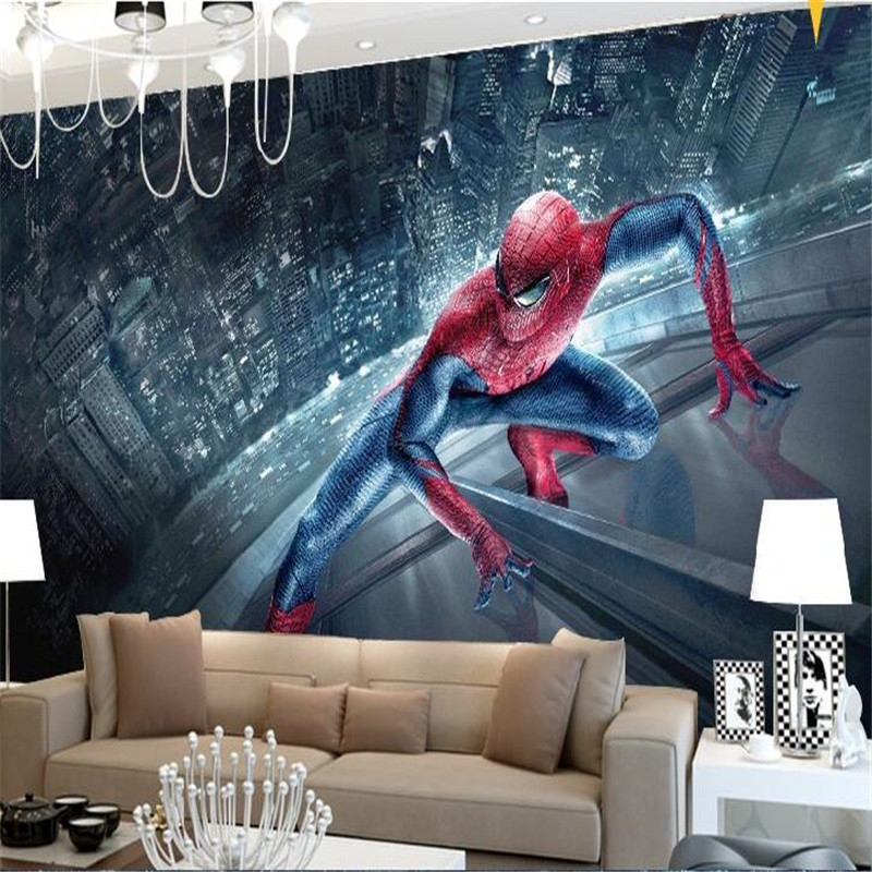 Online Toptan Alım yapın 3d örümcek adam duvar kağıdı Çin�den 3d