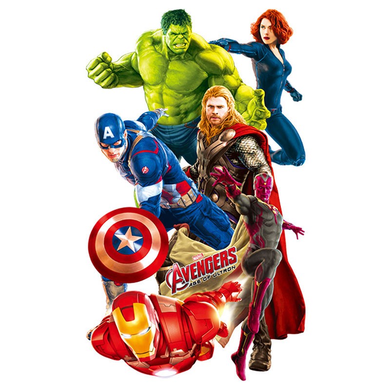 Super Hero Avengers Hulk Wall Stickers Peel and Stick Wall Sticker