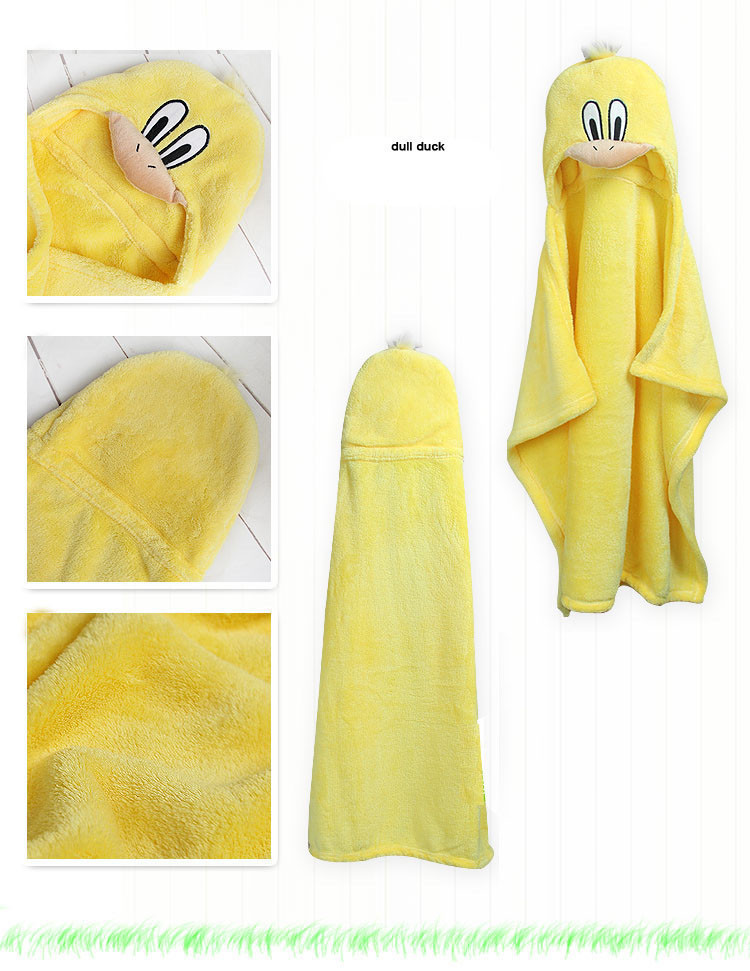 yellow baby bathrobe