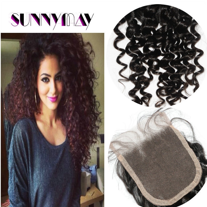 Sunnymay Wholesale Cheap Indian Remy Curly Lace Closure 8