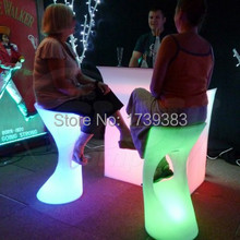Led Luminous Furniture rechargeable High bar stool lights unbreakable bar stools KTV outdoor/indoor personalized high bar stool