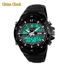 Nuevo 2015 hombres reloj deportivo reloj 50 M impermeable natación buceo reloj Digital moda militar pantalla LED de pulsera de múltiples funciones