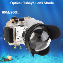 Mcoplus 60M/200ft Underwater X0.7 Amplification Coeficient Fisheye Lens for Canon Nikon Sony Panasonic Waterproof Housing Case