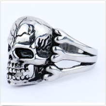 2016 Man’s Ring Gothic Men’s Skull Flower Biker Zinc alloy Ring Man fashion rings Free shipping sa957