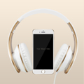 Sound I65 white gold black gold music foldable headphones wired bass hifi headsets for mobile phone