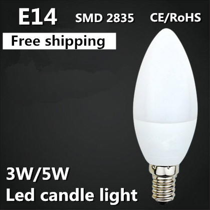 10pcs Lot LED Candle Light E14 3w 5w Led Bulb 2835 SMD AC 110V 220V LED