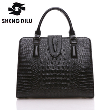High Quality 100 Genuine Leather Women Handbags Classic Aligator HandbagsFor Women Fashion Brand Brief Lady s