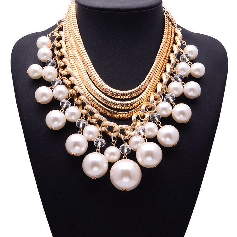 aliexpress buy 2015 fashion luxury multi layer gold chain simulated pearl necklace vintage aliexpress buy 2015 fashion luxury multi layer gold chain simulated pearl necklace vintage