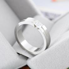 2015 New 1PC Stainless Steel Women s Band Ring With Rhinestone M3224 Choose Size Rings Unique