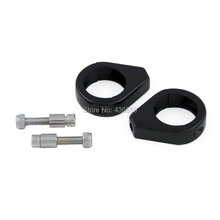 Motorcycle Pair Black 49mm Turn Signal Fork Clamps For Harley Dyna Glide FXD FXDC 2007 2014