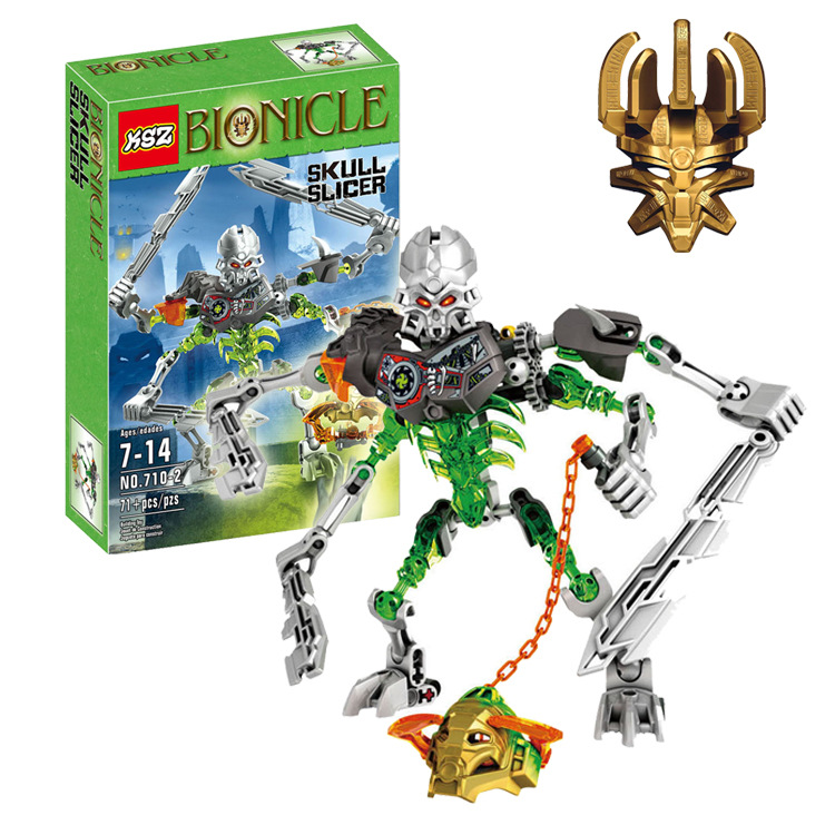 2015 new hot sale Bionicle load of skull slicer XZS 710-2 Minifigure Building Block Toys Action Figure Compatible With Lego