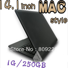 Free Shipping Newest 13.3 inch D2500 Laptop Windows 7 Notebook Computer Memory~1GB HDD~250GB WIFI Camera /Lemon