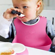 Baby Bibs Silicone Waterproof Bibs Infants Cute Lunch Kids Self Feeding Care